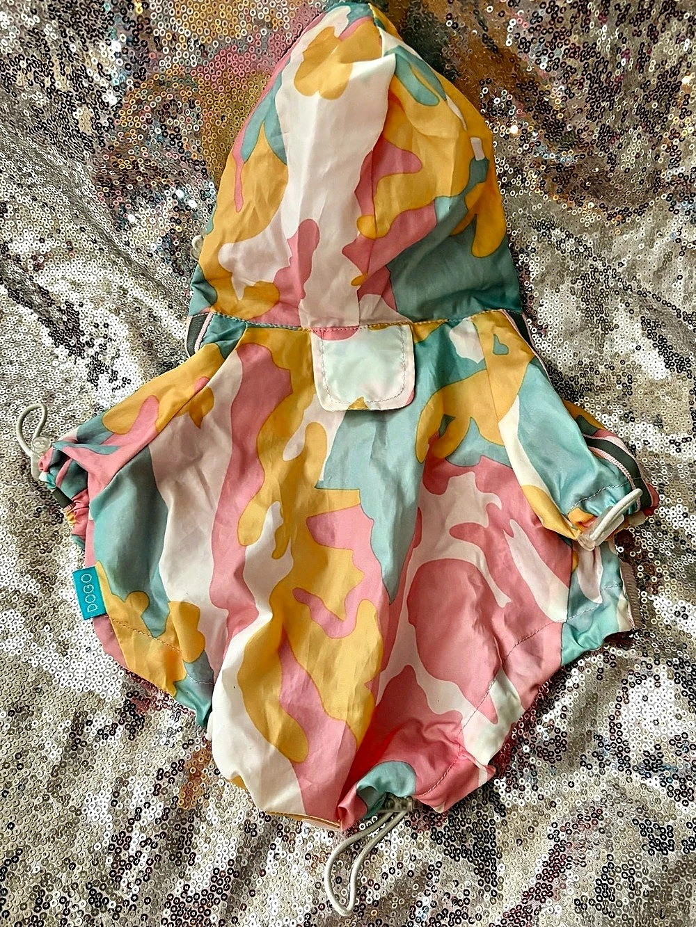 DOGO Pocket Raincoat Pastel Hooded Dog Jacket